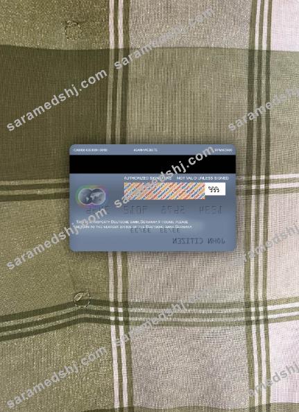Germany Deutsche bank mastercard photolook back